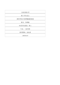 新世界综合消费圈战略规划