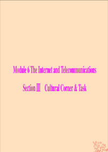 2019-2020学年高中英语 Module 6 The Internet and Telecomm