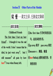 2019-2020学年高中英语 Module 3 Interpersonal Relationshi
