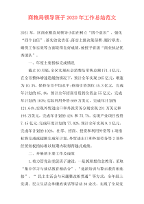 商粮局领导班子2021年工作总结范文