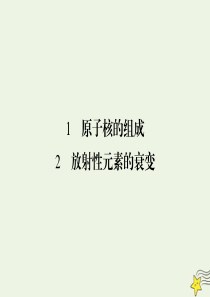 2019-2020学年高中物理 第19章 原子核 1 原子核的组成 2 放射性元素的衰变课件 新人教