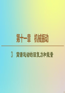2019-2020学年高中物理 第11章 3 简谐运动的回复力和能量课件 新人教版选修3-4
