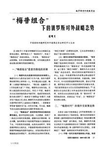 梅普组合下的俄罗斯对外战略态势
