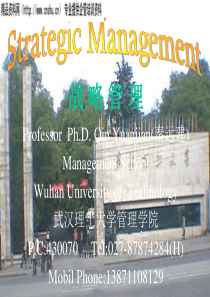 武汉理工大博导秦远建先生的战略管理课件