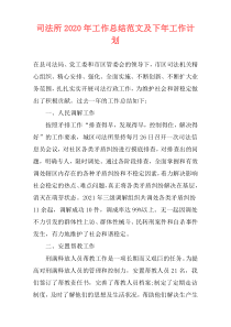 司法所2021年工作总结范文及下年工作计划