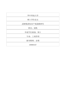 武烟集团知识产权战略研究