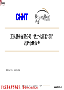 毕博-正泰-“数字化正泰”项目战略诊断报告