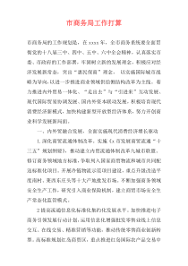 市商务局工作打算