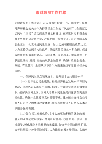 市财政局工作打算