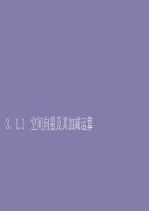 2019-2020学年高中数学 第三章 空间向量与立体几何 3.1 空间向量及其运算 3.1.1 空