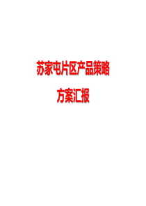 沈阳苏家屯片区产品策略