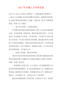 2021年乡镇人大年终总结