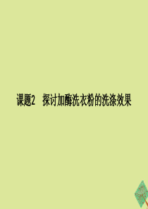 2019-2020学年高中生物 专题4 酶的研究与应用 课题2 探讨加酶洗衣粉的洗涤效果课件 新人教