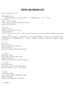 桥梁博士输出模板操作说明模板