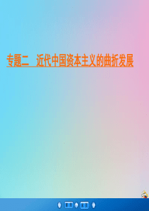 2019-2020学年高中历史 专题2 近代中国资本主义的曲折发展 1 近代中国民族工业的兴起课件 