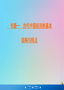 2019-2020学年高中历史 专题1 古代中经济的基本结构与特点 4 古代中国的经济政策课件 人民
