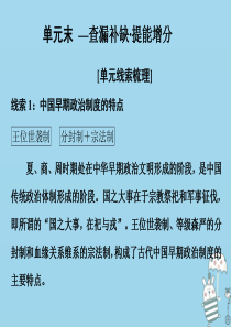 2019-2020学年高中历史 第一单元 古代中国的政治制度 单元末—查漏补缺 提能增分课件 新人教