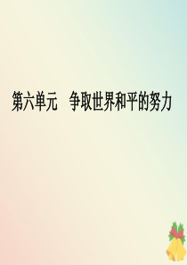 2019-2020学年高中历史 第6单元 争取世界和平的努力 第23课 反战和平运动课件 岳麓版选修