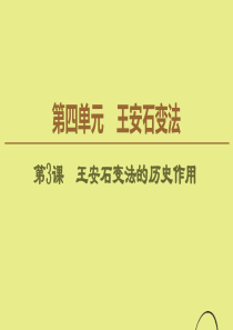 2019-2020学年高中历史 第4单元 王安石变法 第3课 王安石变法的历史作用课件 新人教版选修