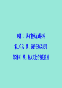 2019-2020学年高中化学 专题3 从矿物到基础材料 第2单元 第2课时 铁、铜及其化合物的应用