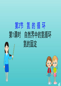 2019-2020新教材高中化学 3.3.1 自然界中的氮循环 氮的固定课件 鲁科版必修第一册