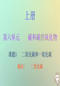 2018秋九年级化学上册 第六单元 碳和碳的氧化物 课题3 二氧化碳和一氧化碳 课时1 二氧化碳（内
