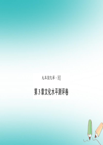 2018秋九年级化学上册 第3章 物质构成的奥秘文化水平测评卷习题课件 沪教版