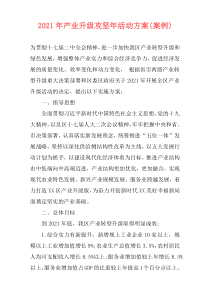 2021年产业升级攻坚年活动方案(案例)