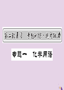 2018年中考化学总复习 第二轮 专题训练 提升能力 专题一 化学用语课件