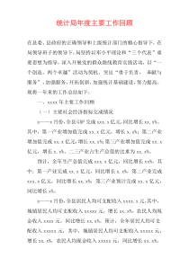 统计局年度主要工作回顾