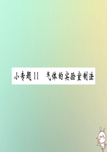 2018年秋九年级化学上册 小专题11 气体的实验室制法课件 （新版）新人教版