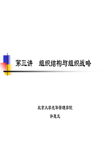 第三讲组织战略与组织结构