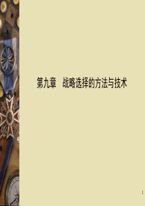 第九章 战略选择方法与技术
