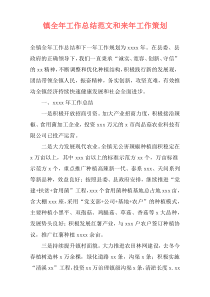 镇全年工作总结范文和来年工作策划