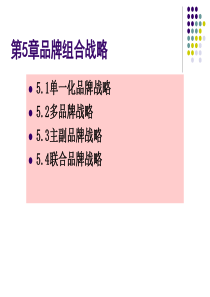 第五章品牌组合战略
