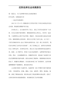 沈阳法库社会实践报告