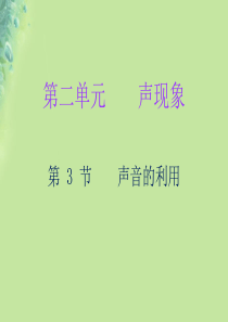 2018年八年级物理上册 第二章 第3节 声音的利用习题课件 （新版）新人教版
