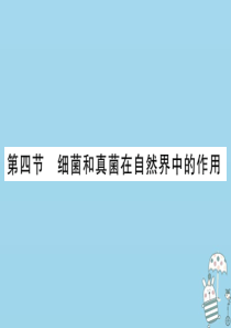 2018年八年级生物上册 第五单元 第四章 第四节 细菌和真菌在自然界中的作用习题课件 （新版）新人