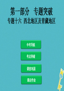 2018届中考地理总复习 专题突破十六 西北地区及青藏地区课件