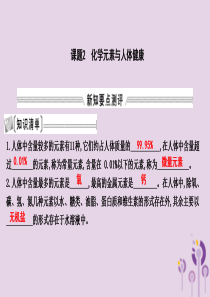 2018届九年级化学下册 第十二单元 化学与生活 课题2 化学元素与人体健康课件 （新版）新人教版