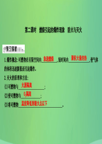 2018届九年级化学上册 第4章 认识化学变化 第1节 常见的化学反应—燃烧 第2课时 燃烧引起的爆