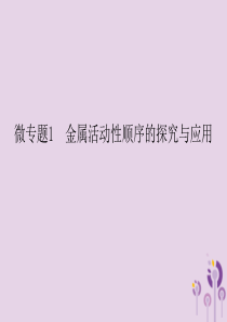 2018春九年级化学下册 第8单元 金属和金属材料 微专题1 金属活动性顺序的探究与应用课件 （新版