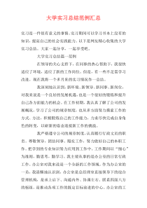 大学实习总结范例汇总
