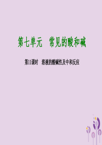 2018版中考化学复习方案 第11课时 溶液的酸碱性及中和反应课件 鲁教版