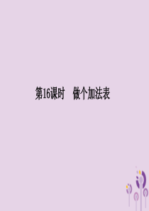 2018-2019学年一年级数学上册 三 加与减（一）第16课时 做个加法表作业课件 北师大版