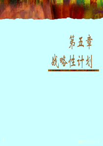 第四章目标与战略