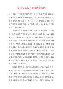 会计专业实习总结报告范例