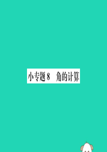 2017-2018学年七年级数学上册 小专题8 角的计算课件 （新版）新人教版