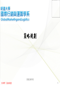 策略规划(1)
