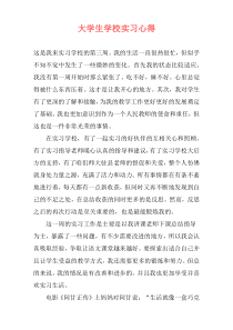 大学生学校实习心得